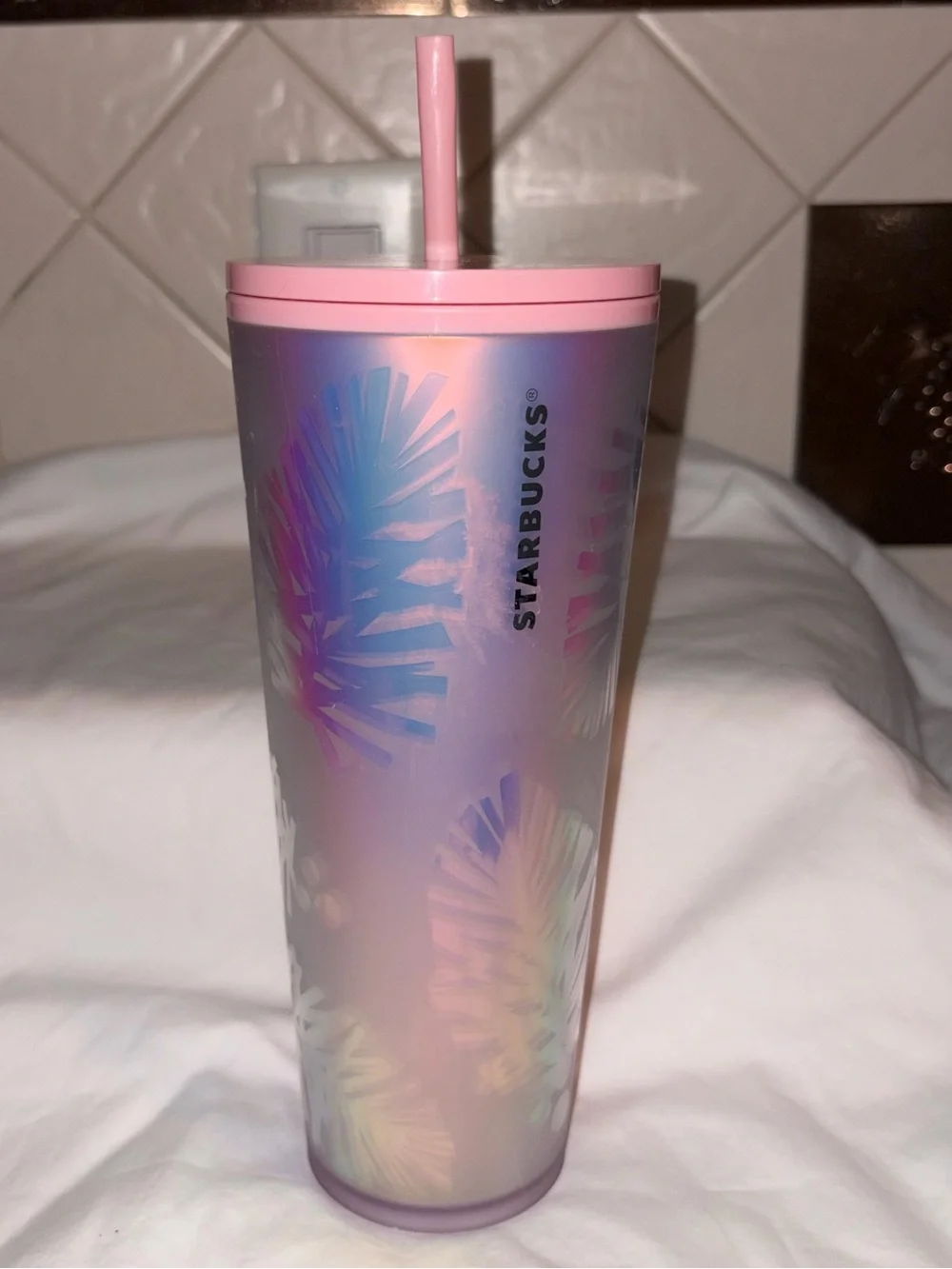 Starbucks Pine Cone 2019 Limited Edition Holiday Palm Leaf Venti Tumbler 24oz